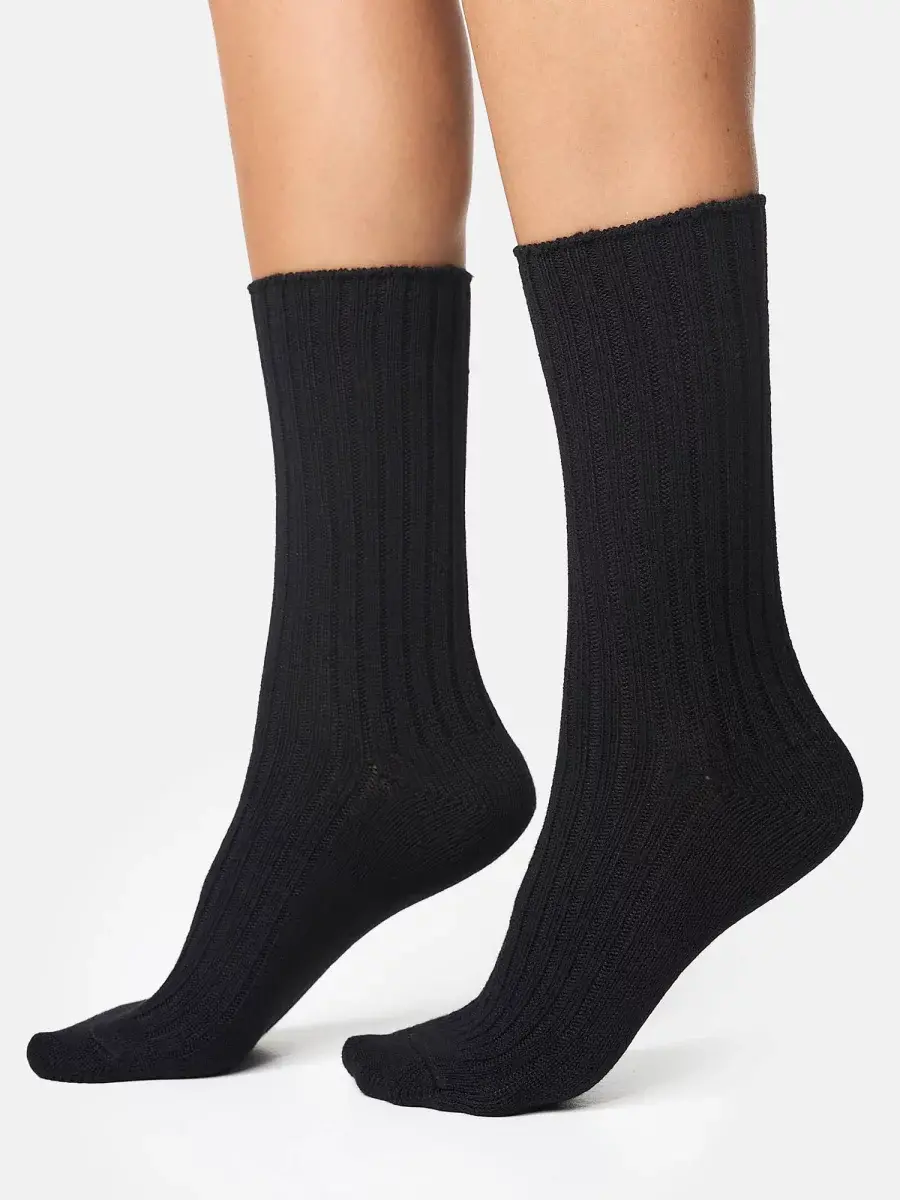 Nur Die Bambus¹ Boots Socke - schwarz - Größe 35-38 Schlussverkauf