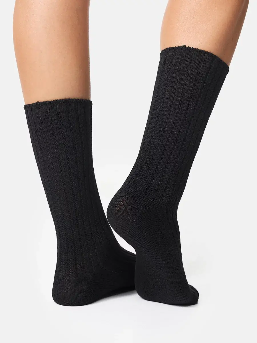 Nur Die Bambus¹ Boots Socke - schwarz - Größe 35-38 Schlussverkauf