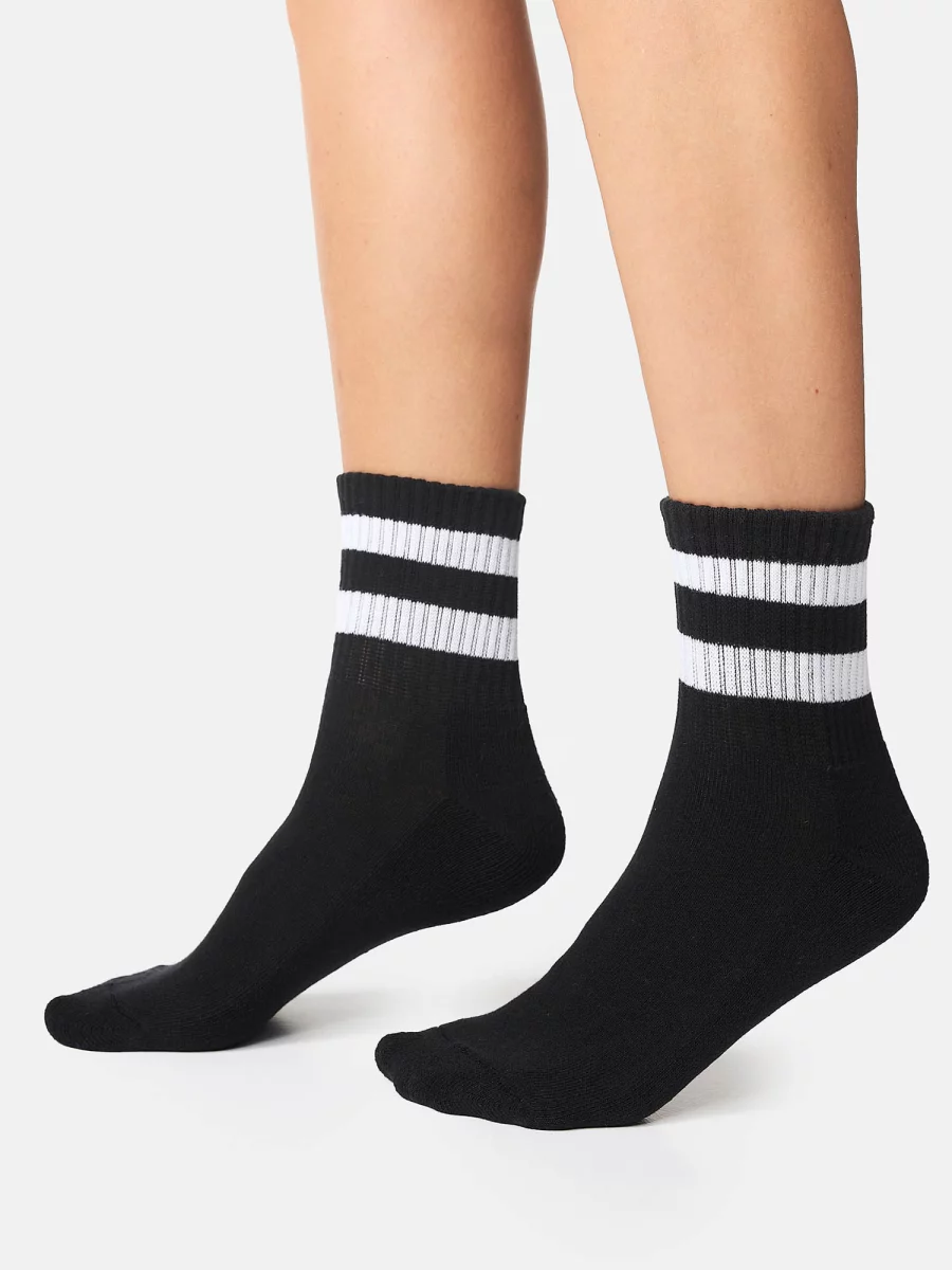 Nur Die Sport Kurzsocken 3er Pack - schwarz/grau - Größe 39-42 Kostenloser Versand