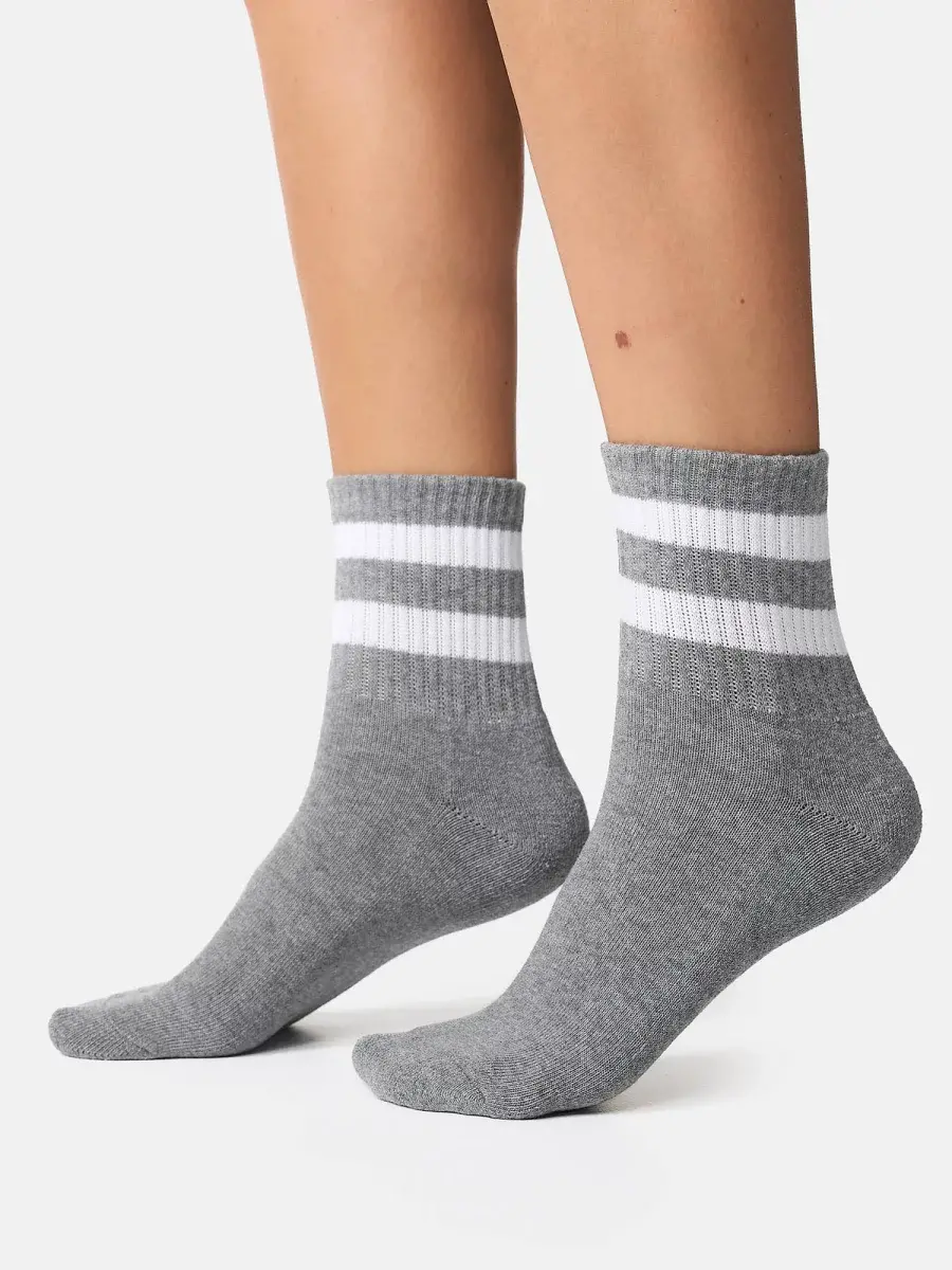 Nur Die Sport Kurzsocken 3er Pack - schwarz/grau - Größe 39-42 Kostenloser Versand