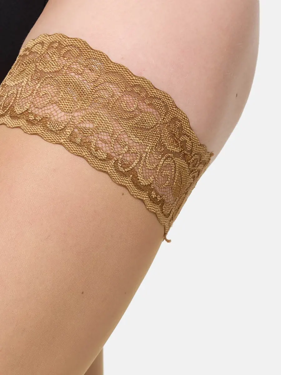 Nur Die Goodbye Laufmaschen Halterlos - puder - Größe 40-44 Begrenztes Angebot