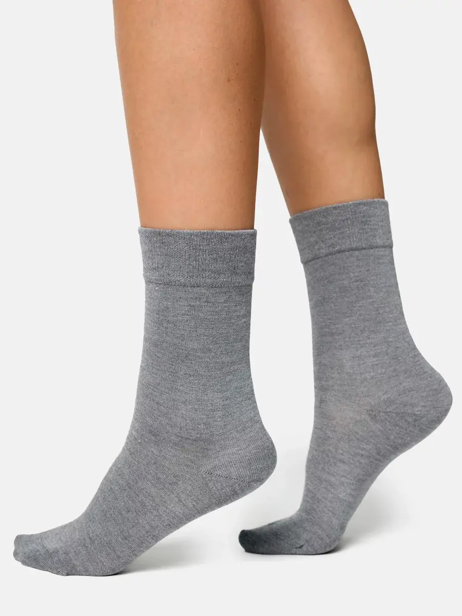 Nur Die Socke Komfort Bund Bambus¹ - hellgraumelange - 35-38 Online Shopping