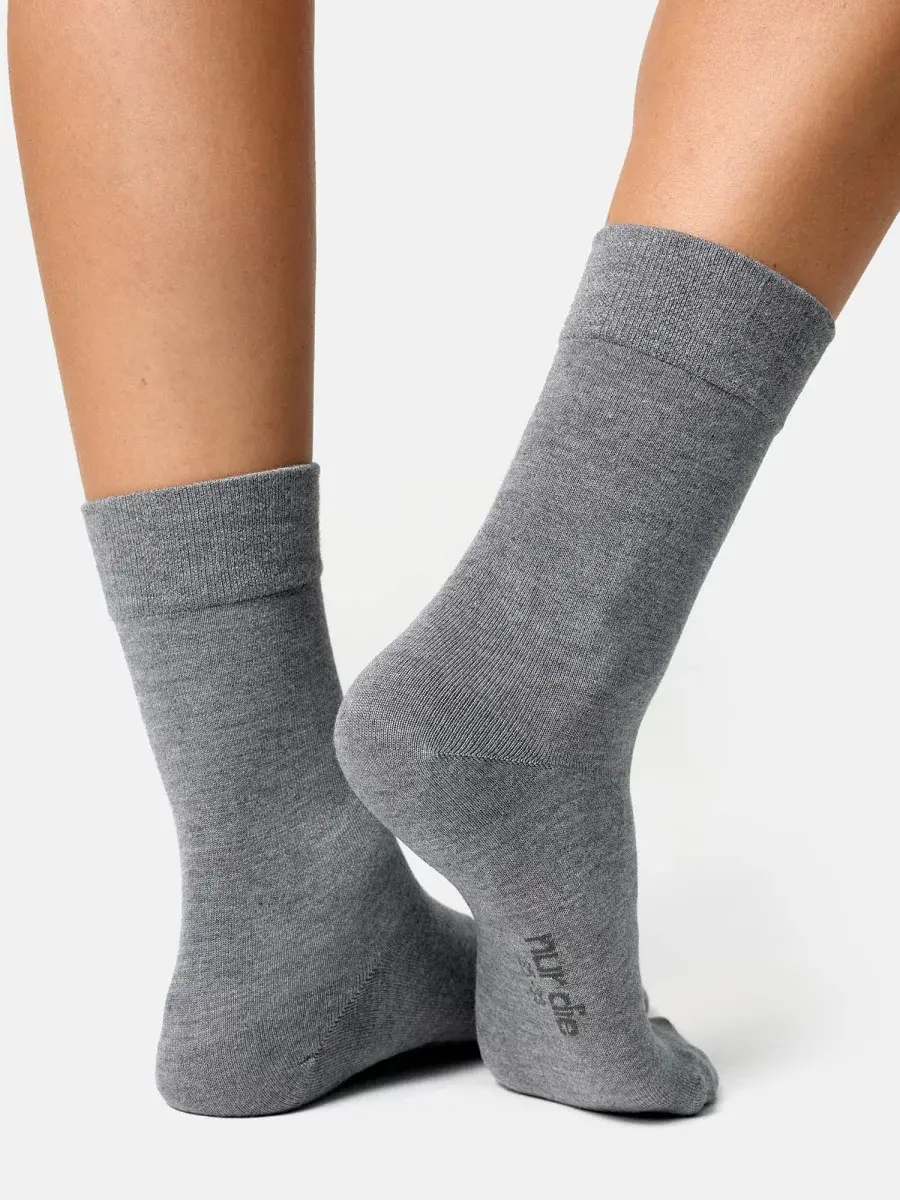 Nur Die Socke Komfort Bund Bambus¹ - hellgraumelange - 35-38 Online Shopping