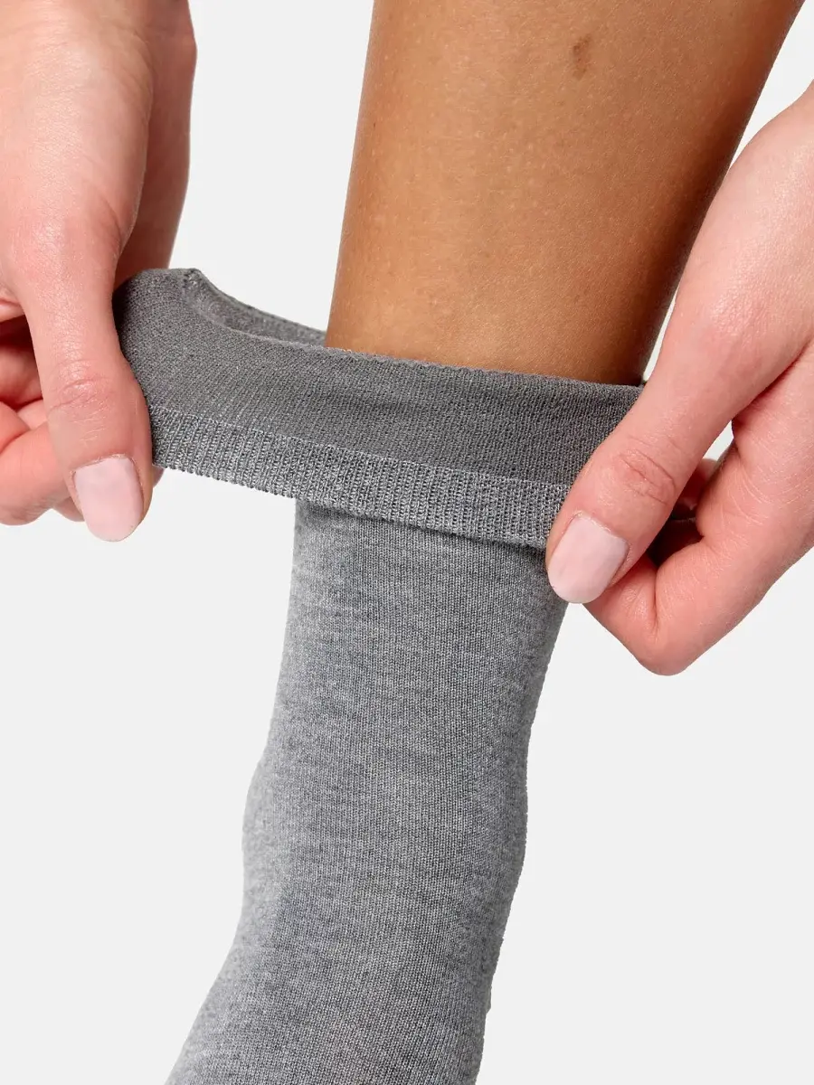 Nur Die Socke Komfort Bund Bambus¹ - hellgraumelange - 35-38 Online Shopping