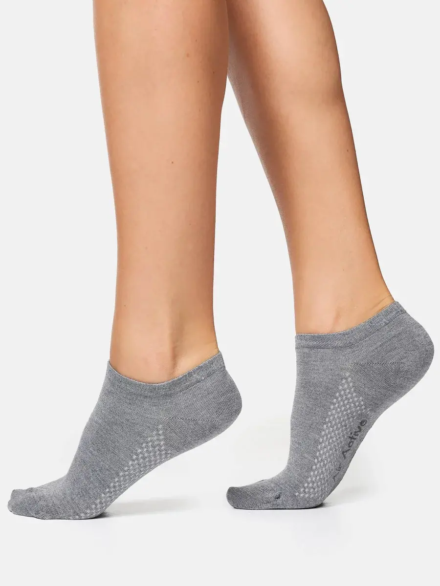 Nur Die 5-Pack Sneakersocken Bambus¹ - hellgraumelange - Größe 39-42 Black Friday