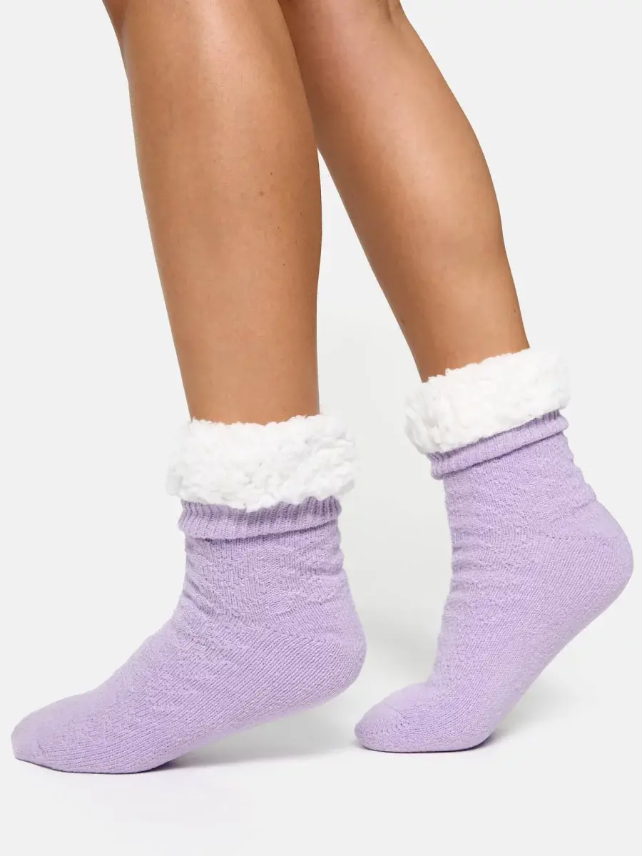 Nur Die Flausch Socke - flieder - Größe 40-41 Zeitlich begrenztes Angebot