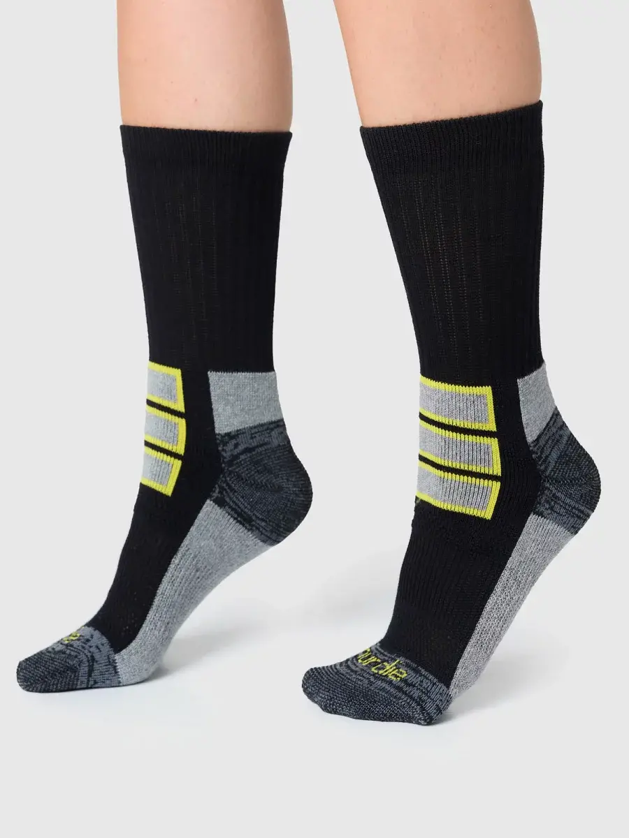 Nur Die Outdoor Socke 2er Pack - schwarz/gelb - Größe 35-38 Blitzangebot
