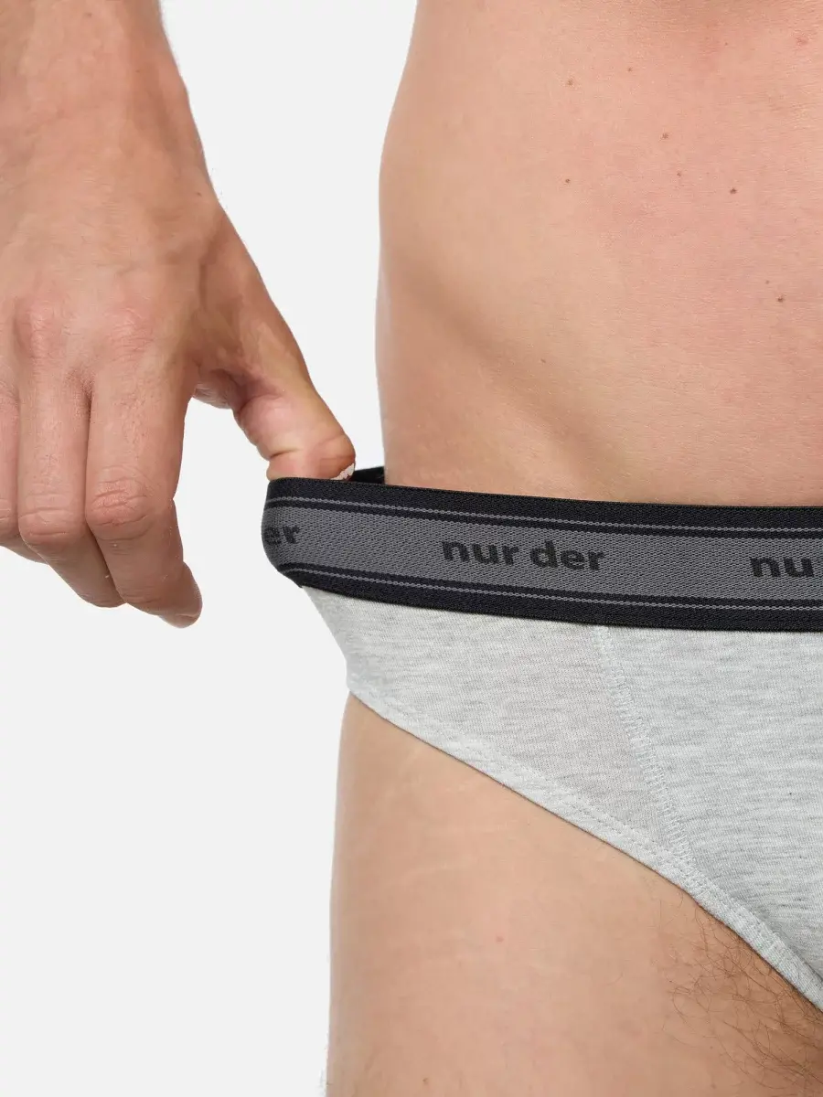 Nur Die Slip Organic Cotton 2er Pack - graumelange - Größe 7 | XL | 54 Günstig kaufen