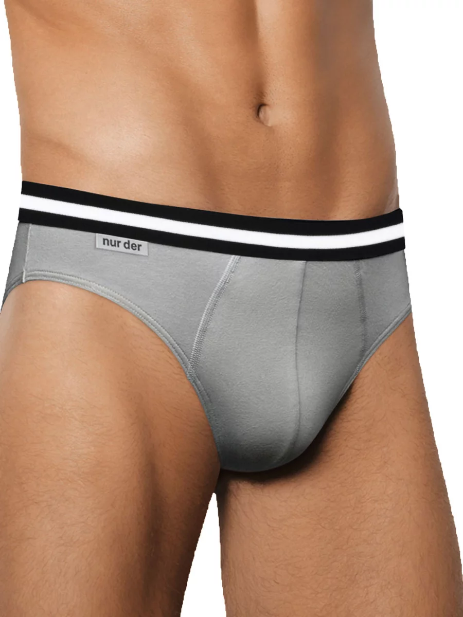 Nur Die Slip Cotton Stretch 2er Pack - hellgrau - Größe 6 | L | 52 Exklusivangebot