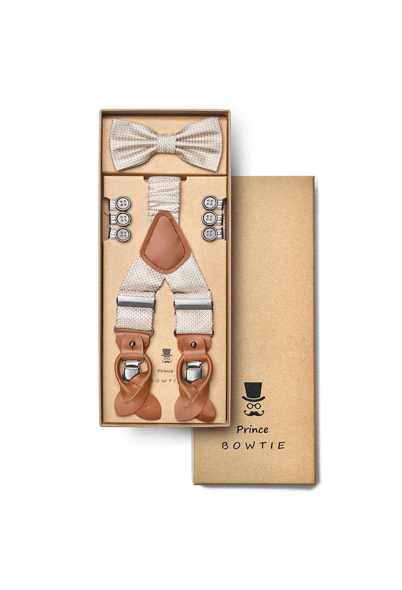 Prince Bowtie Hosenträger Set aus 100% Seide