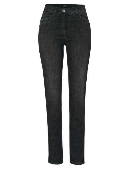 TONI Fashion Style »be loved« dark grey Slim-Fit Jeans mit hohem Bund Zeitlich begrenztes Angebot