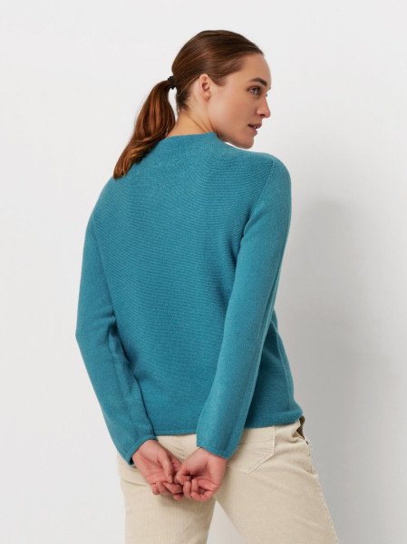 TONI Fashion Style »Helene« petrol Feinstrick-Pulli mit Turtleneck Räumungsverkauf