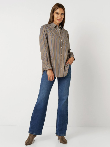 TONI Fashion Style »Alma« taupe/blue Gestreifte Hemdbluse Riesige Ersparnisse
