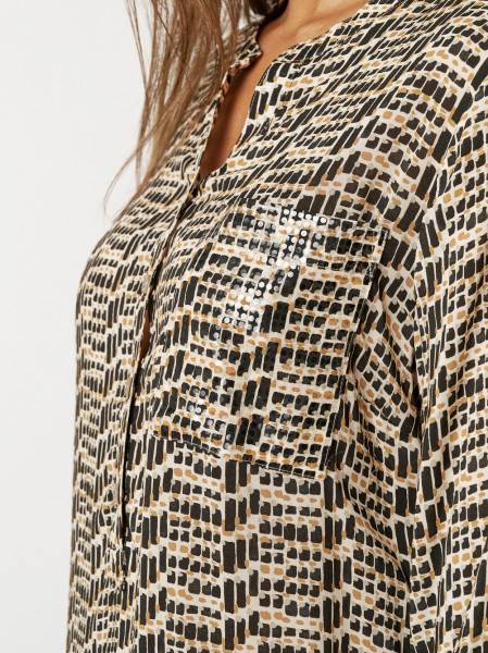 TONI Fashion Style »Bella« multicolour camel Gemusterte Schlupfbluse Super Sparpreis