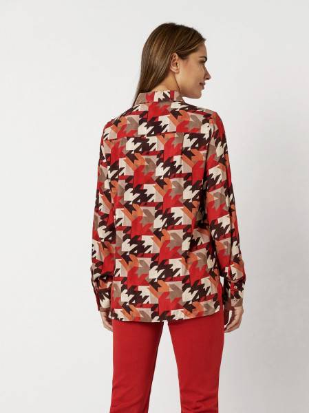 TONI Fashion Style »Celina« multicolour red Bluse mit Hahnentritt Kostenlose Rückgabe