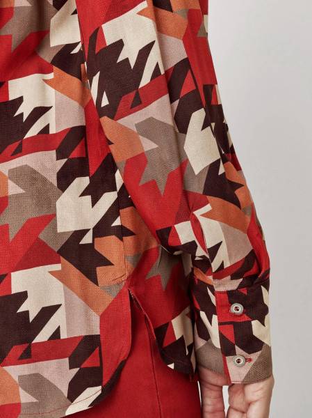 TONI Fashion Style »Celina« multicolour red Bluse mit Hahnentritt Kostenlose Rückgabe