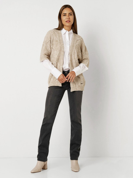 TONI Fashion Style »Haifa« sand/gold Ajour-Cardigan mit Effektgarn Letzte 2 Tage