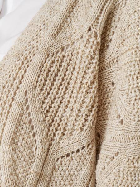 TONI Fashion Style »Haifa« sand/gold Ajour-Cardigan mit Effektgarn Letzte 2 Tage