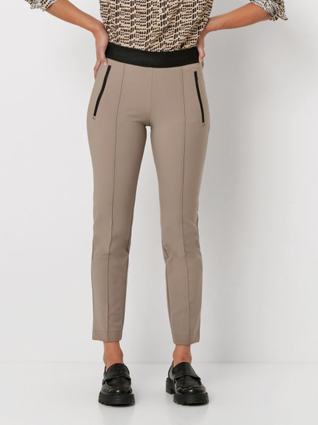 TONI Fashion Style »Jenny« taupe Schmale Businesshose mit Gummizug Bis zu 60% Rabatt