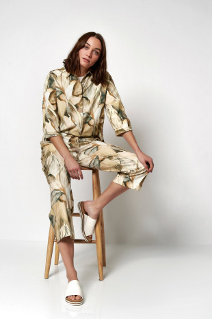 TONI Fashion Style »Clay« multicolour beige Leinenhemd mit Naturdruck Fabrikladen