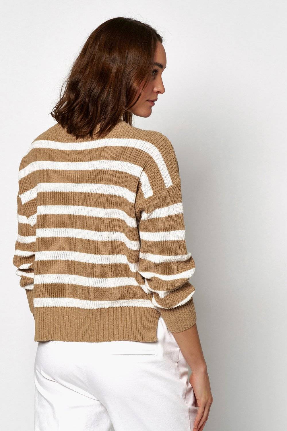 TONI Fashion Style »Inola« camel Lässiger Streifenpulli Begrenzt auf 3 Tage
