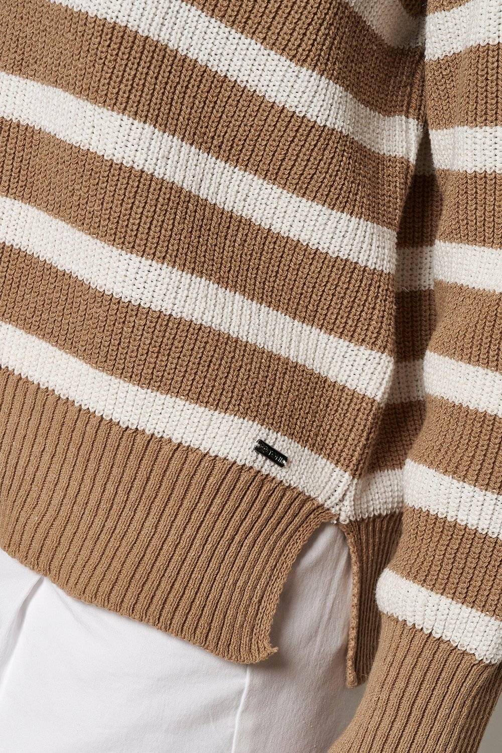 TONI Fashion Style »Inola« camel Lässiger Streifenpulli Begrenzt auf 3 Tage