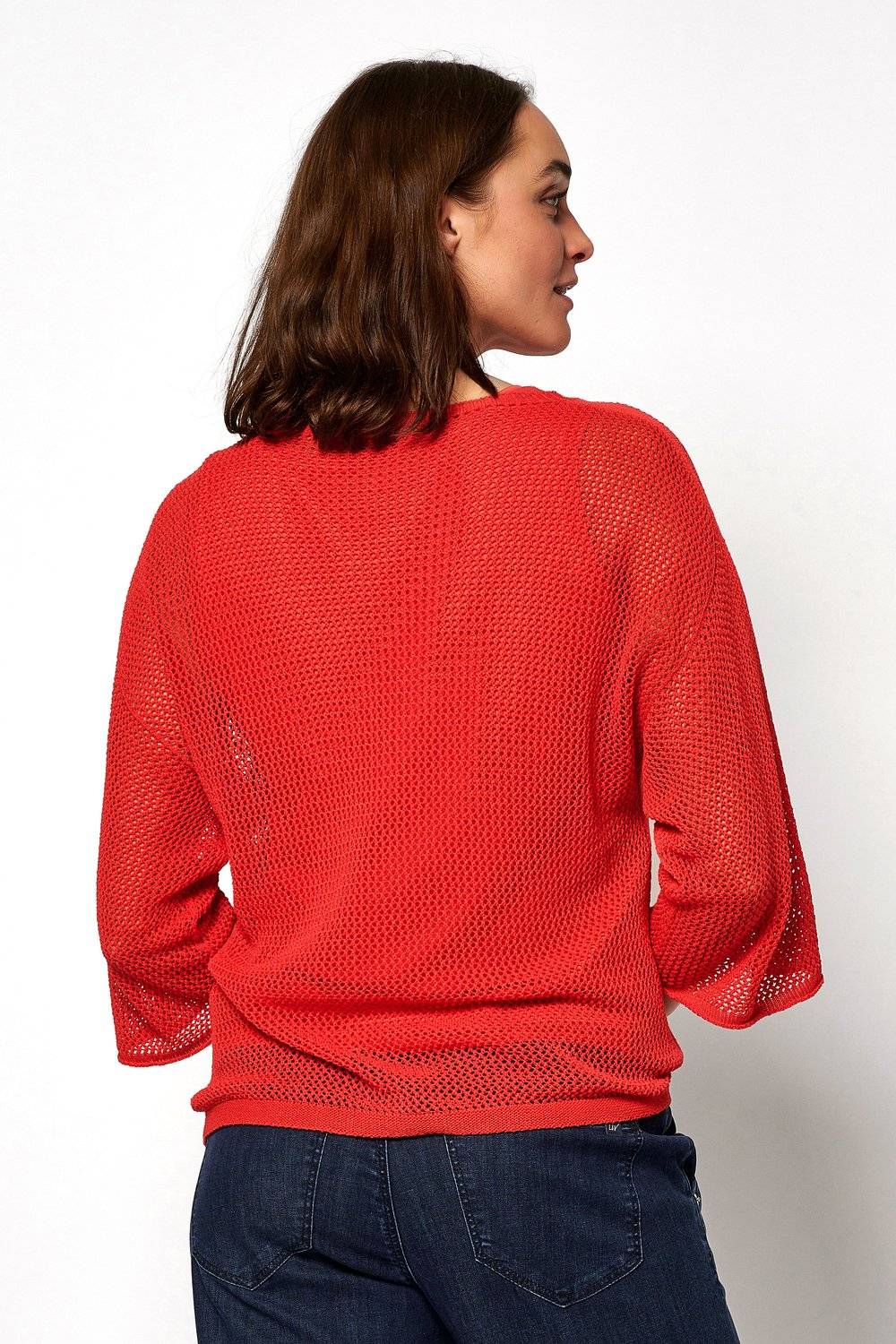TONI Fashion Style »Gerda« red Gehäkelter Sommerpulli Speichern exportieren