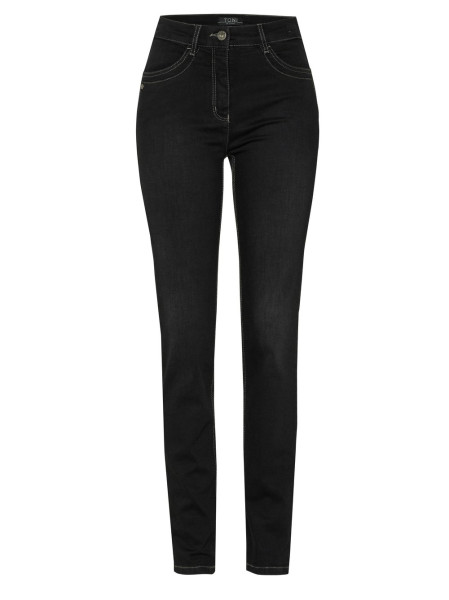 TONI Fashion Style »be loved« black Slim-Fit Jeans mit hohem Bund Im Verkauf