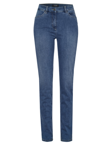TONI Fashion Style »be loved« blue used Slim-Fit Jeans mit hohem Bund 50% Rabatt für begrenzte Zeit