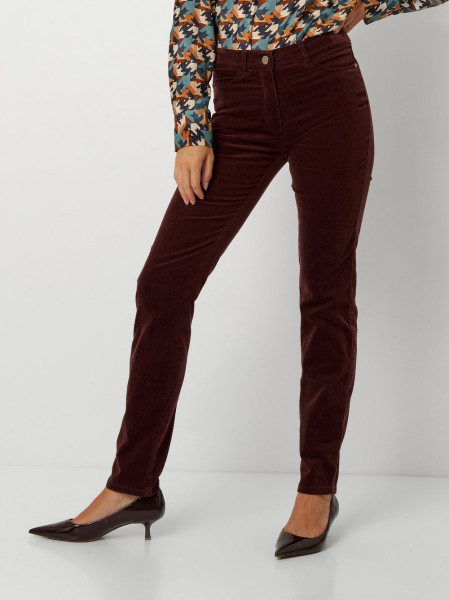 TONI Fashion Style »be loved« dark red Cordhose mit hohem Bund im Angebot