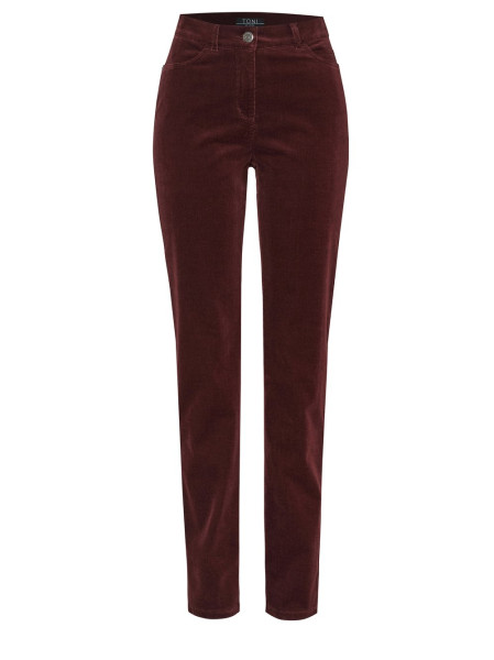 TONI Fashion Style »be loved« dark red Cordhose mit hohem Bund im Angebot