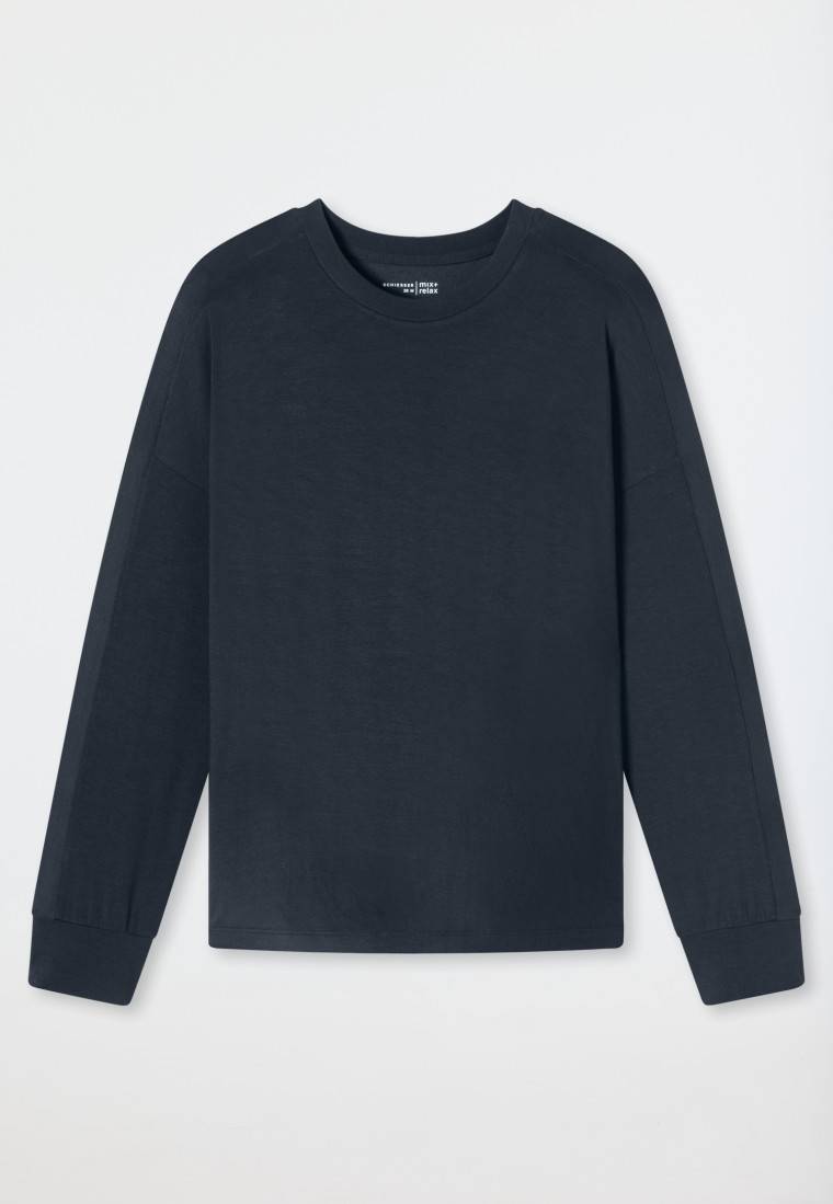 Schiesser Shirt langarm nachtblau - Mix+Relax Lagerräumung
