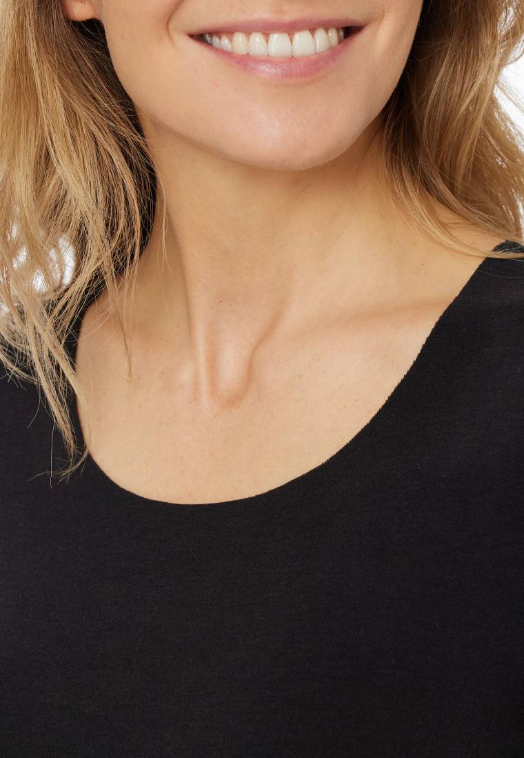 Schiesser Shirt wärmend schwarz - Invisible Soft Warming Zeitlich begrenztes Angebot