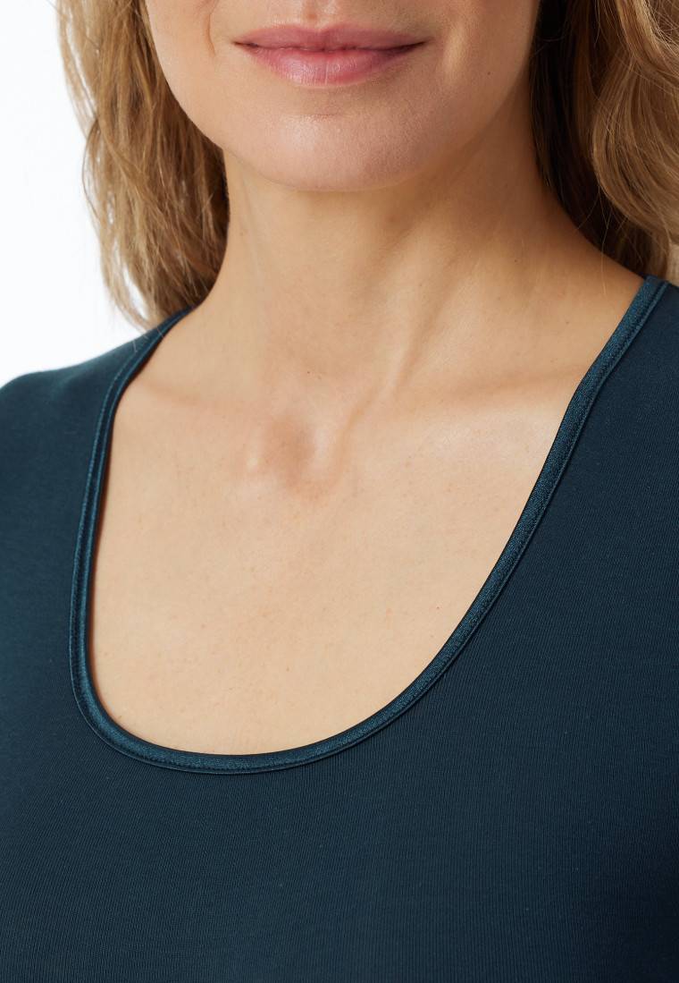 Schiesser Shirt kurzarm dunkelblau - Luxury Große Rabatte