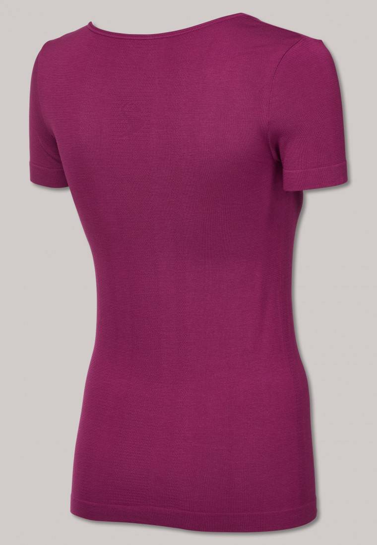 Schiesser Shirt kurzarm seamless Bambus beere - Active Mesh Bamboo Neuheiten