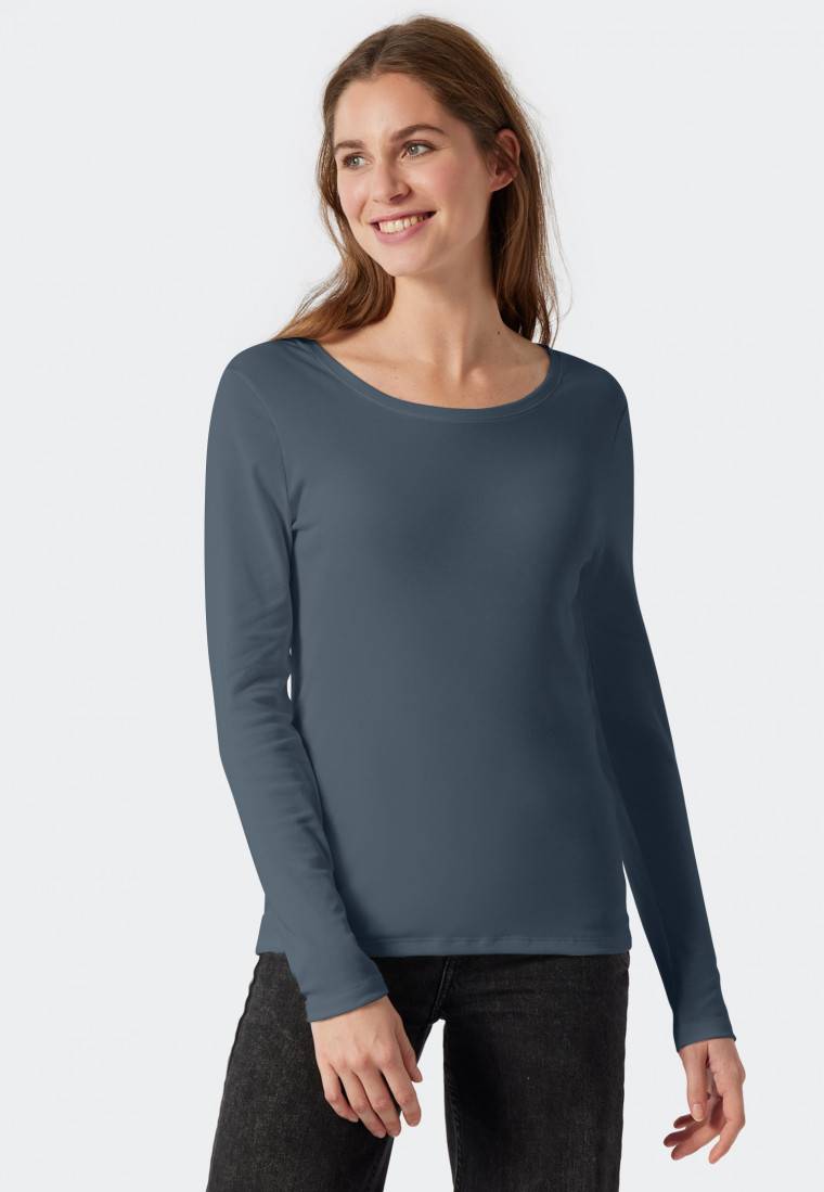 Schiesser Shirt langarm jeansblau - Revival Martina Kauf eins, bekomm eins gratis