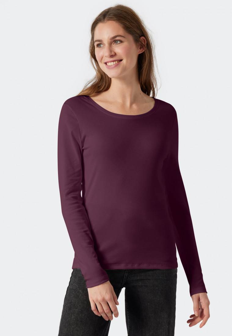 Schiesser Shirt langarm pflaume - Revival Martina Tägliche Deals