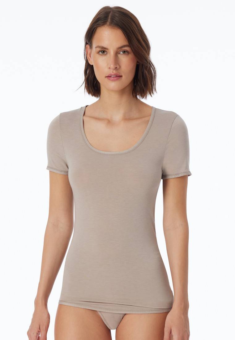 Schiesser Shirt kurzarm braun - Personal Fit Zeitbegrenzte Promotion