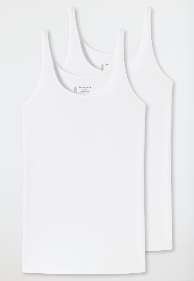 Schiesser Top 2er-Pack Organic Cotton weiß - 95/5 Rabatte dieses Monats