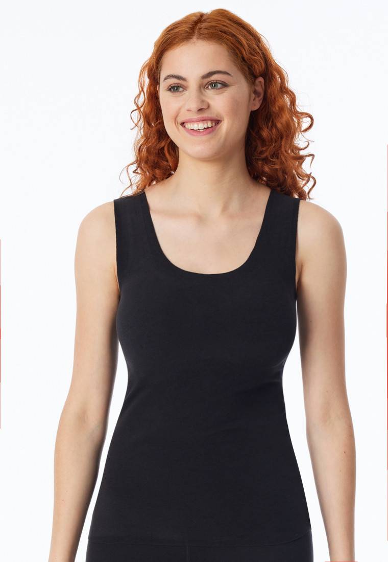 Schiesser Top wärmend herausnehmbare Pads schwarz - Invisible Soft Warming Günstiger Verkauf