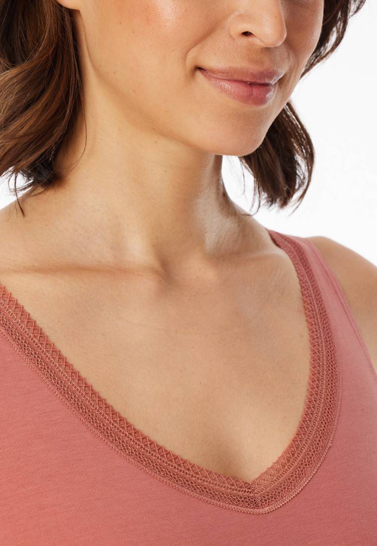 Schiesser Trägertops 2er-Pack beige/siena - Cotton Lace Fabrikverkauf