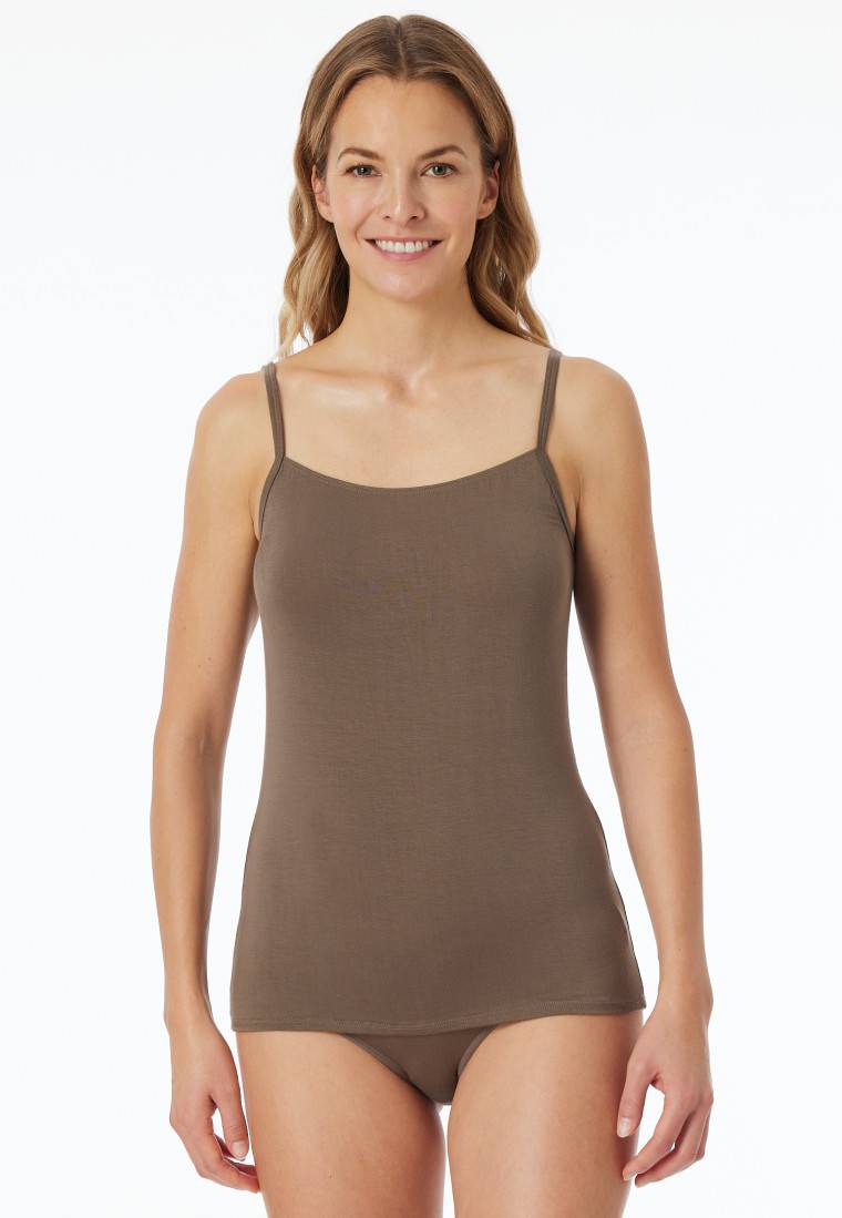 Schiesser Spaghettitops 2er-Pack beige/ taupe - Modal Essentials Versandkostenfrei