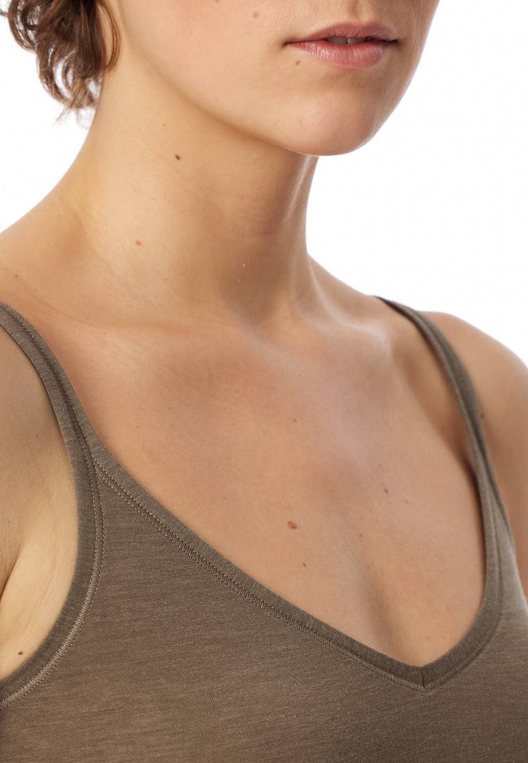 Schiesser Spaghetti-Top taupe - Personal Fit Großer Ausverkauf