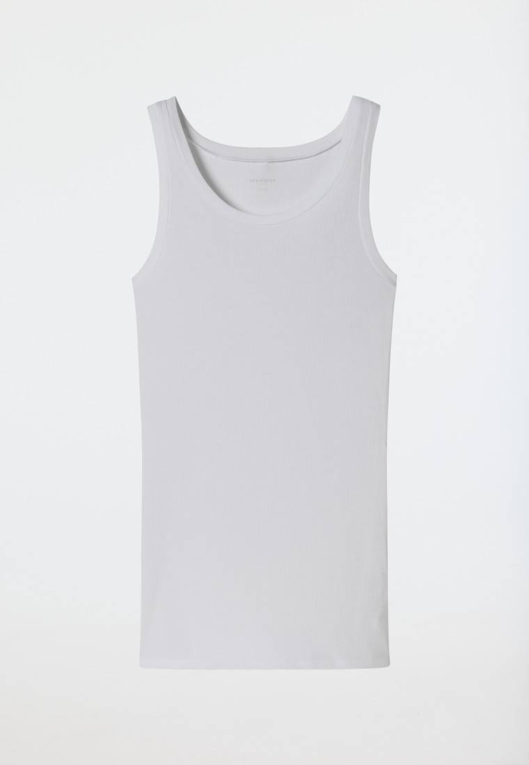 Schiesser Tanktop Doppelripp Organic Cotton weiß - Pure Rib Preisnachlass