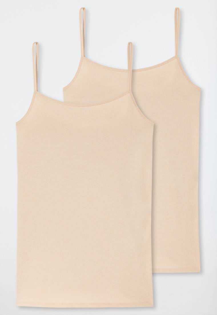 Schiesser Spaghetti-Top 2er-Pack Organic Cotton sand - 95/5 Black Friday