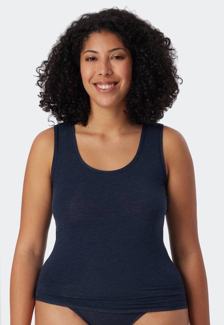 Schiesser Tank Top nachtblau - Personal Fit Vatertagsangebot