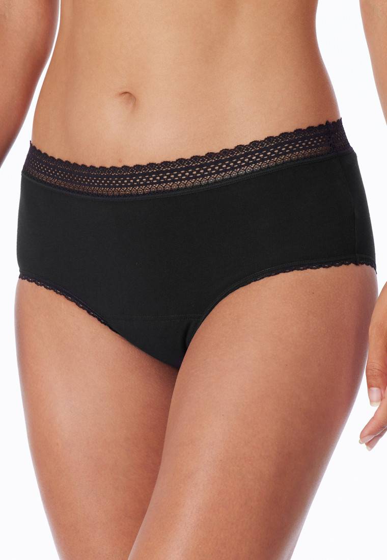 Schiesser Periodenpantys 2er-Pack Spitze schwarz - Secret Care Räumungsverkauf