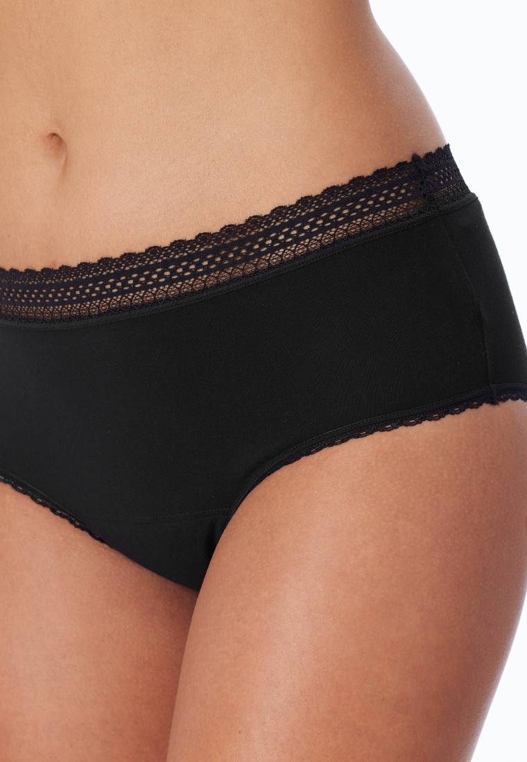 Schiesser Periodenpantys 2er-Pack Spitze schwarz - Secret Care Räumungsverkauf