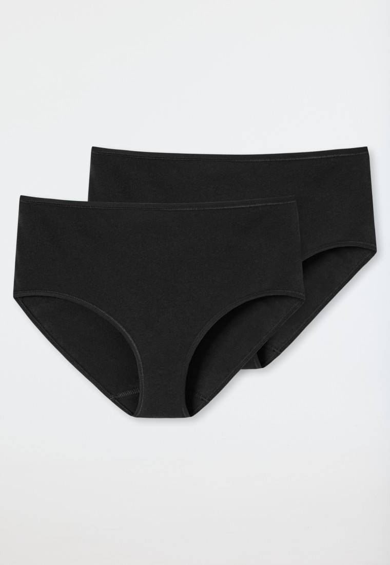 Schiesser Midi 2er-Pack Organic Cotton schwarz - 95/5 Kauf eins, bekomm eins gratis