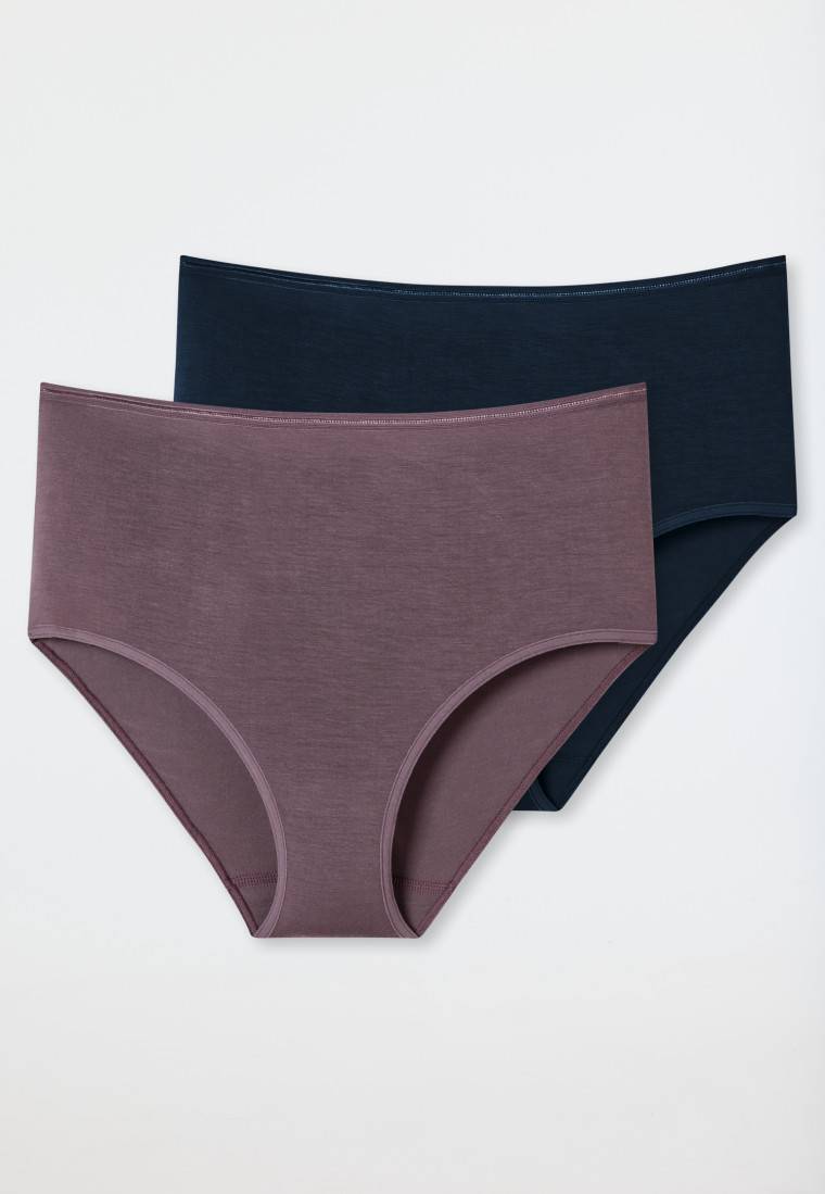 Schiesser Midi-Slips 2er-Pack dunkelblau/malve - Modal Essentials Riesige Ersparnisse